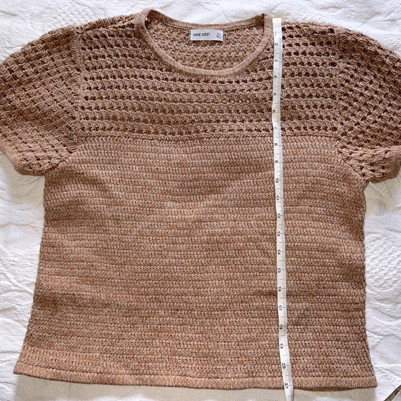 Nine West Sweaters - Nine West open stitch shirt sleeve sweater - XXL